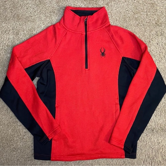 Spyder 1/4 Quarter Zip Sweater 160 Fleece Pullover Size S - Picture 1 of 3